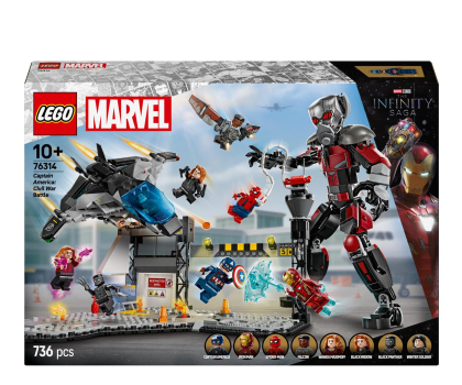 Klocki LEGO® LEGO Marvel 76314 Kapitan Ameryka: Wojna bohaterów